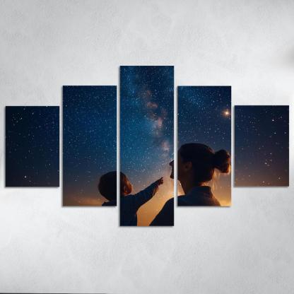 Guiding Stars A Mothers Light In The Dark Canvas Paintings Frame