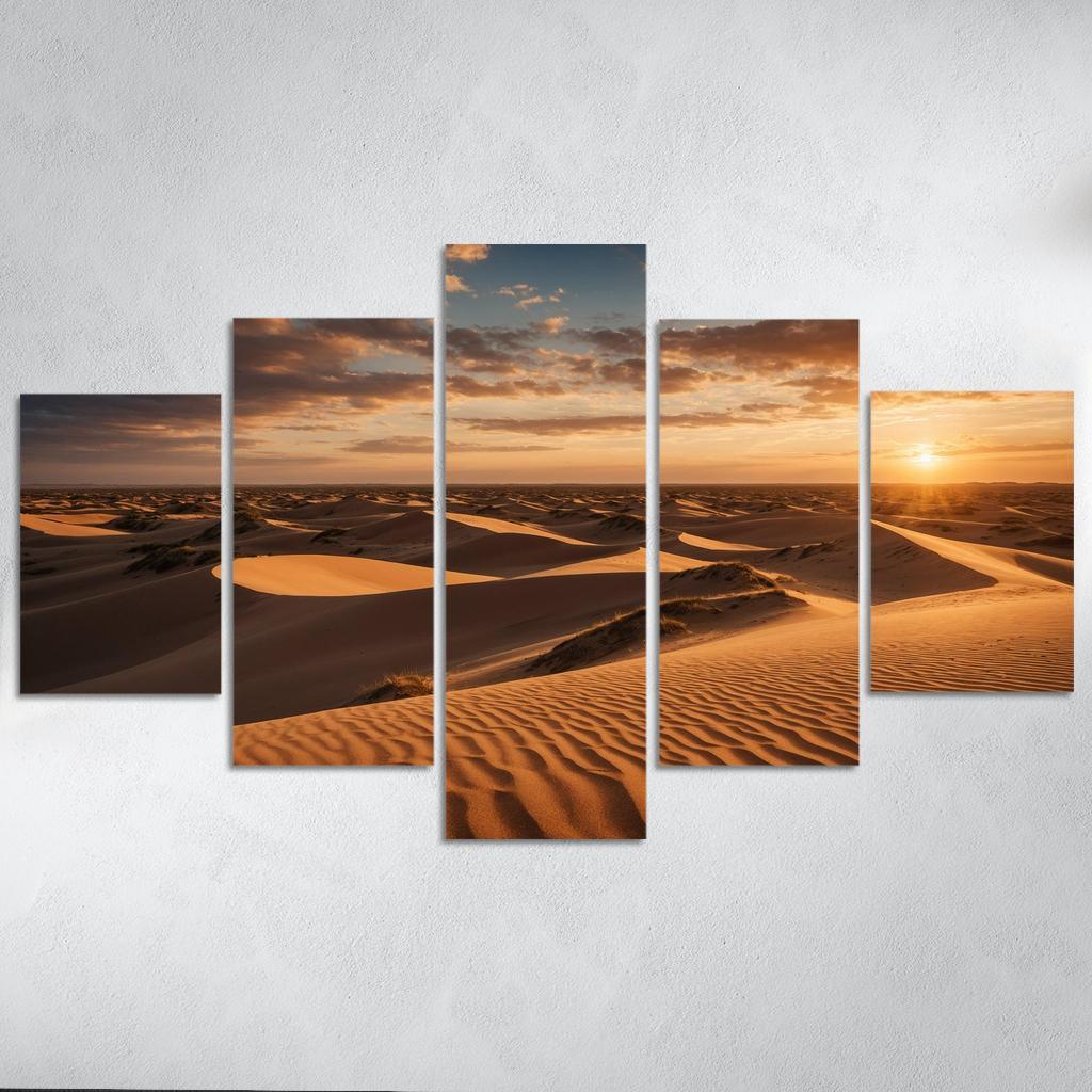 The Radiant Dunes Of Amber Sands Modern Paintings Frame