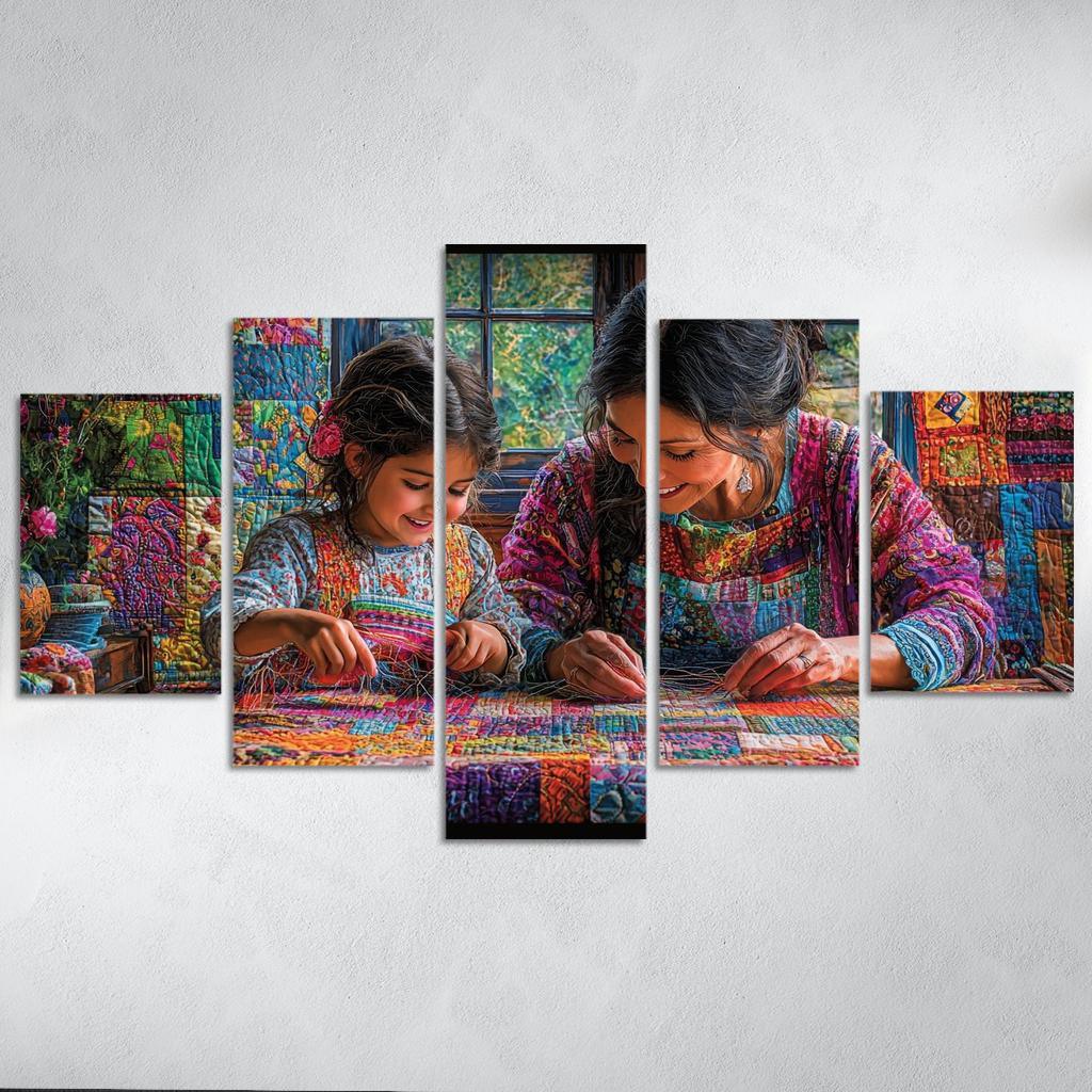 Woven With Love A Mothers Caring Tapestry Canvas Paintings Frame