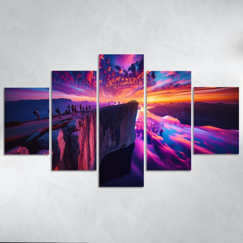 Sunset Ridge Cliffside Viewpoint Art Trends