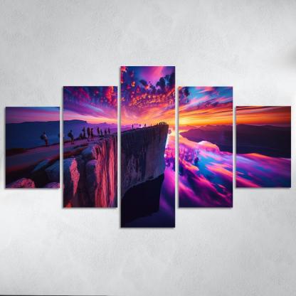 Sunset Ridge Cliffside Viewpoint Art Trends