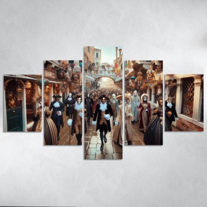 Venice Carnival Canvas Paintings Frame