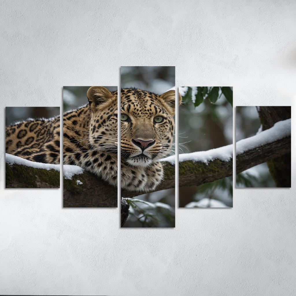 The Magnificent Amur Leopard Ghost Of The Forest Canvas Paintings Frame