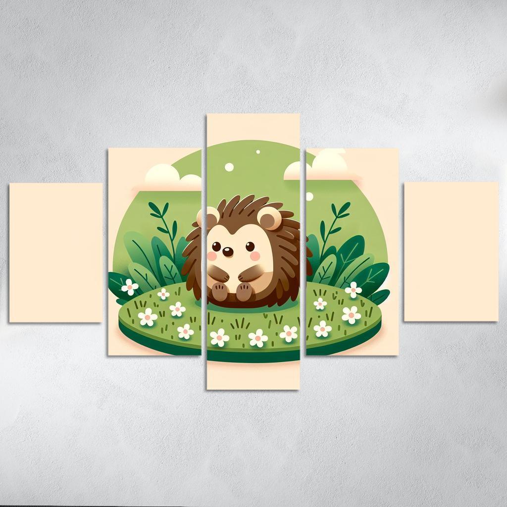Friendly Hedgehog Modern Paintings Frame