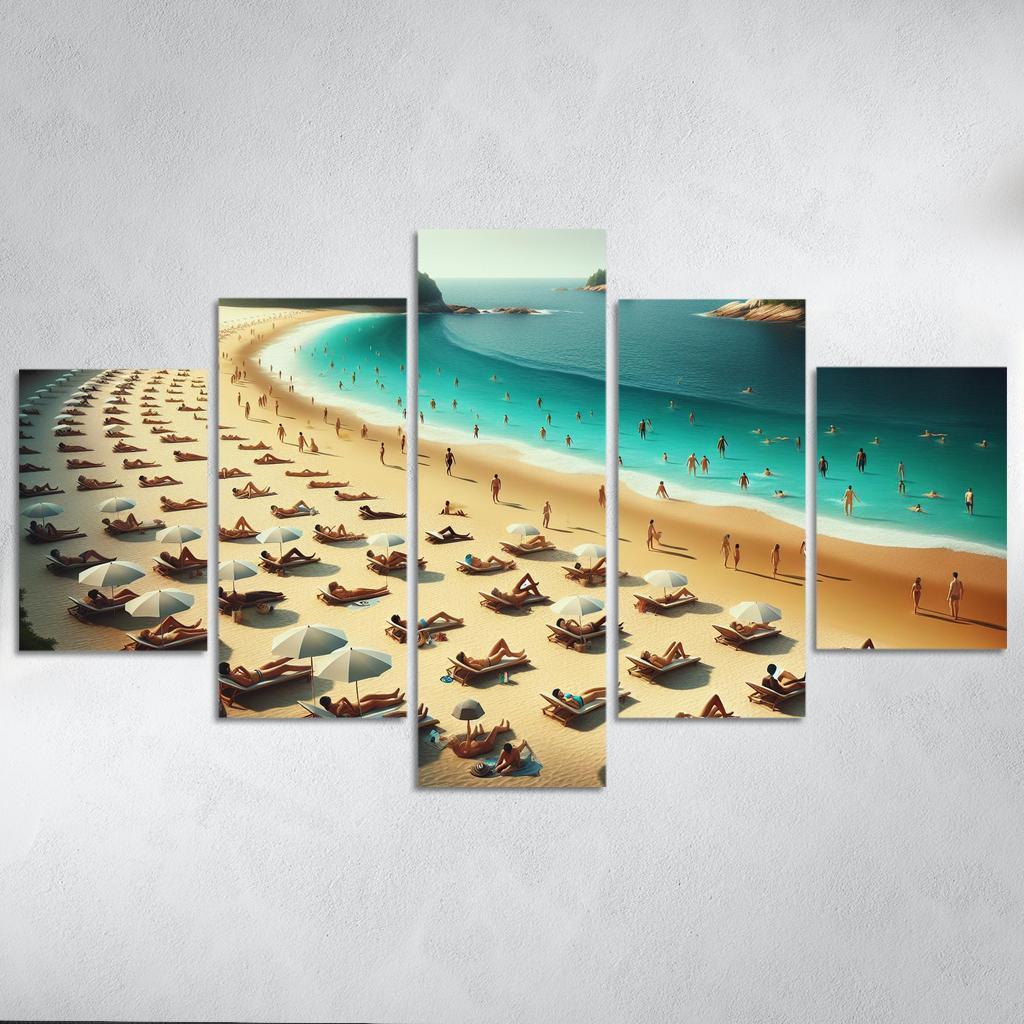Oasis Beach Peaceful Sunbathing Retreat Art Trends