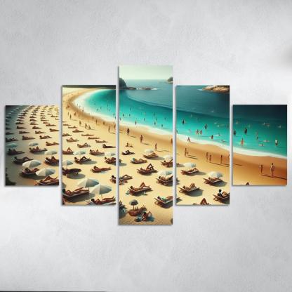 Oasis Beach Peaceful Sunbathing Retreat Art Trends