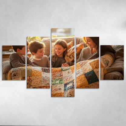 A Quilt Of Memories Stitched With Love Modern Paintings Frame