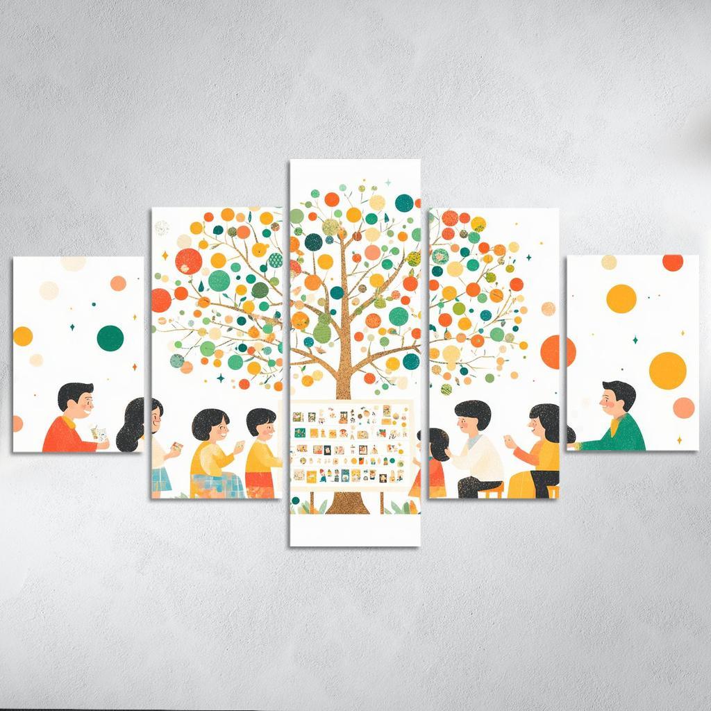 Roots Of Love A Mothers Family Tree Modern Paintings Frame