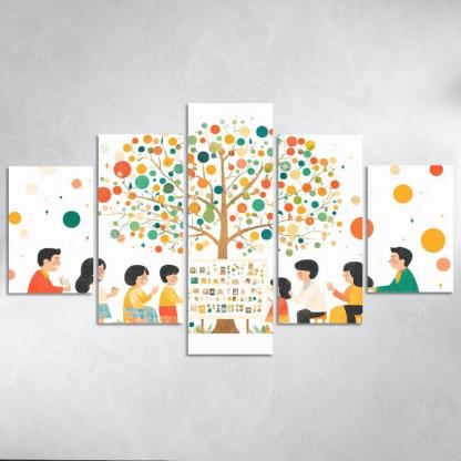 Roots Of Love A Mothers Family Tree Modern Paintings Frame