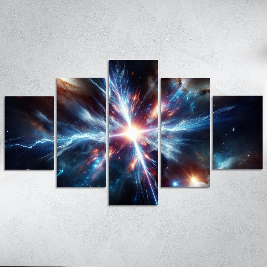 The Enigmatic Nature Of Gamma-ray Bursts Abstract Paintings Frame