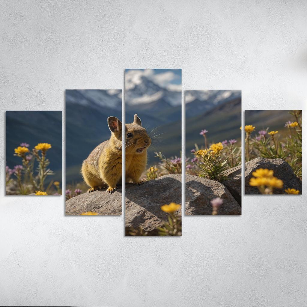 The Elusive Pika Mountain Sentinel Canvas Paintings Frame