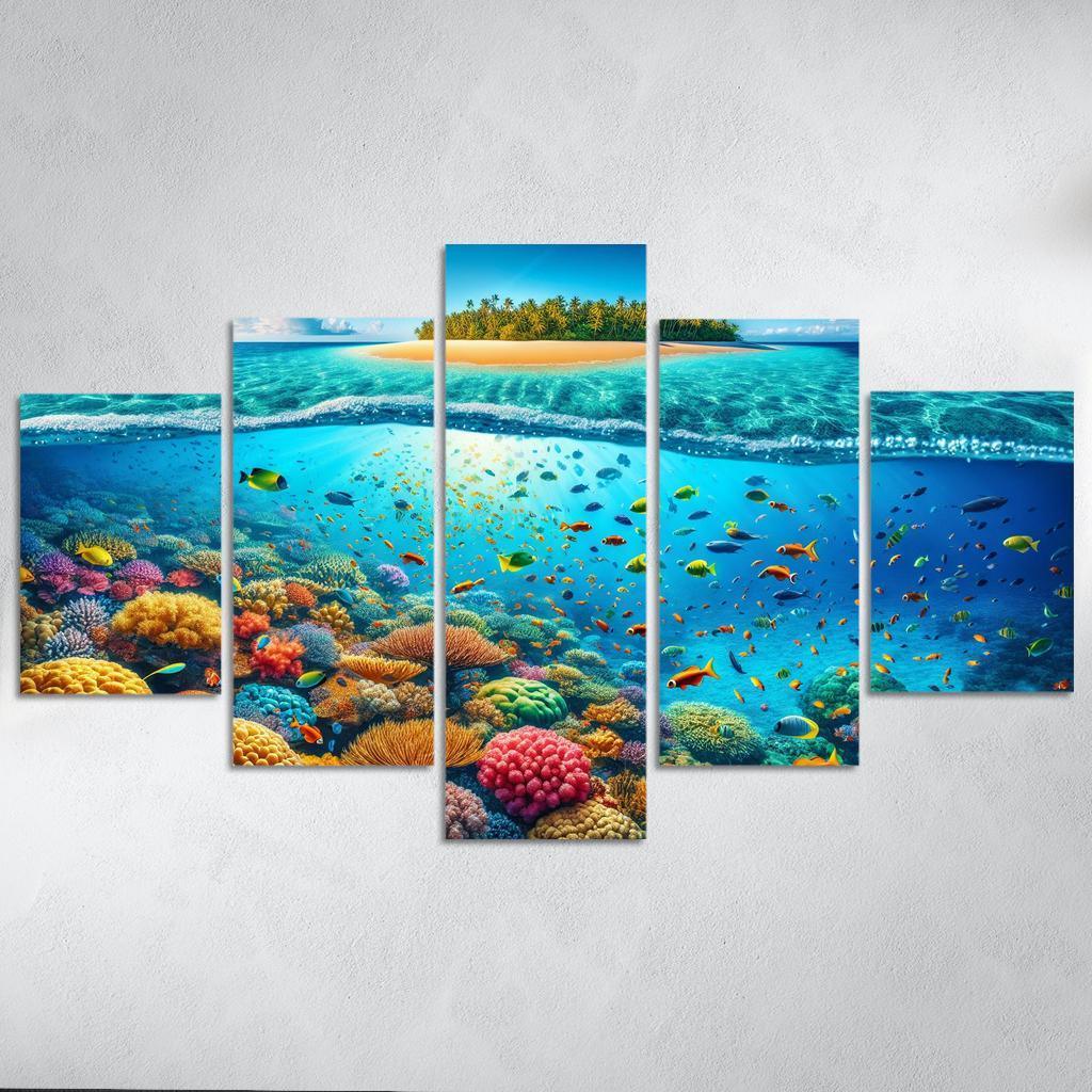 Coral Vista Underwater Wonderland Abstract Paintings Frame