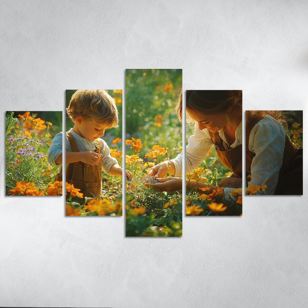 A Garden Of Hope A Mothers Nurturing Spirit Canvas Paintings Frame