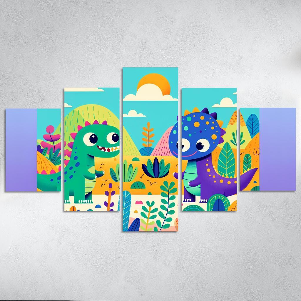 Daring Dinosaurs - Prehistoric Fun Framed Paintings