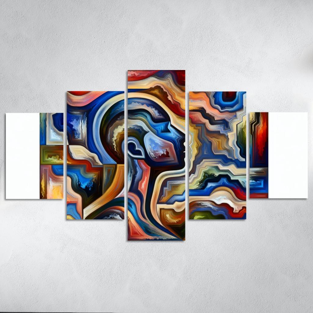Invisible Battles Advocating for Chronic Illness Awareness 5 Piece HD Canvas Wall Art-Original Frame