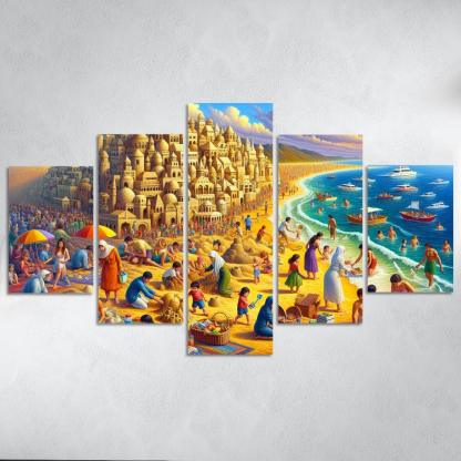 Calm Waters Ideal For Family Fun Abstract Paintings Frame