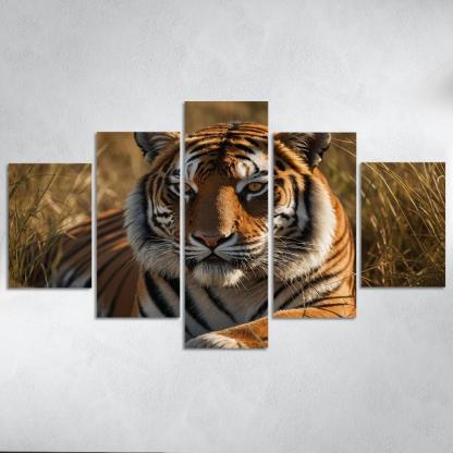 The Magnificent Bengal Tiger Icon Of The Indian Wilderness Modern Paintings Frame
