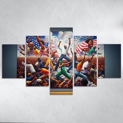 Walls Of Justice The Fight Against Racial Inequality Multi-panel Paintings