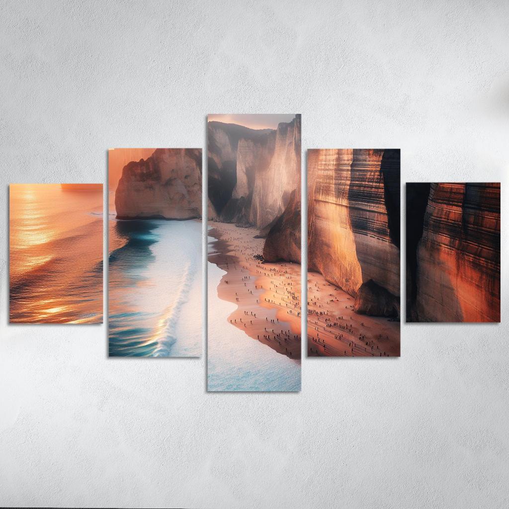 Cliffside Escape Dramatic Ocean Views Multi-panel Paintings