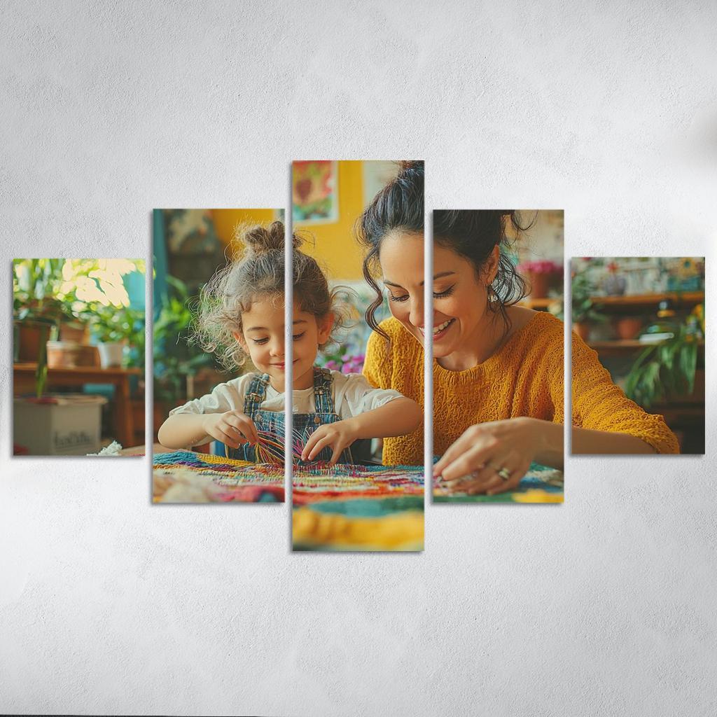 Threads Of Connection A Mothers Tapestry Custom Paintings Frame
