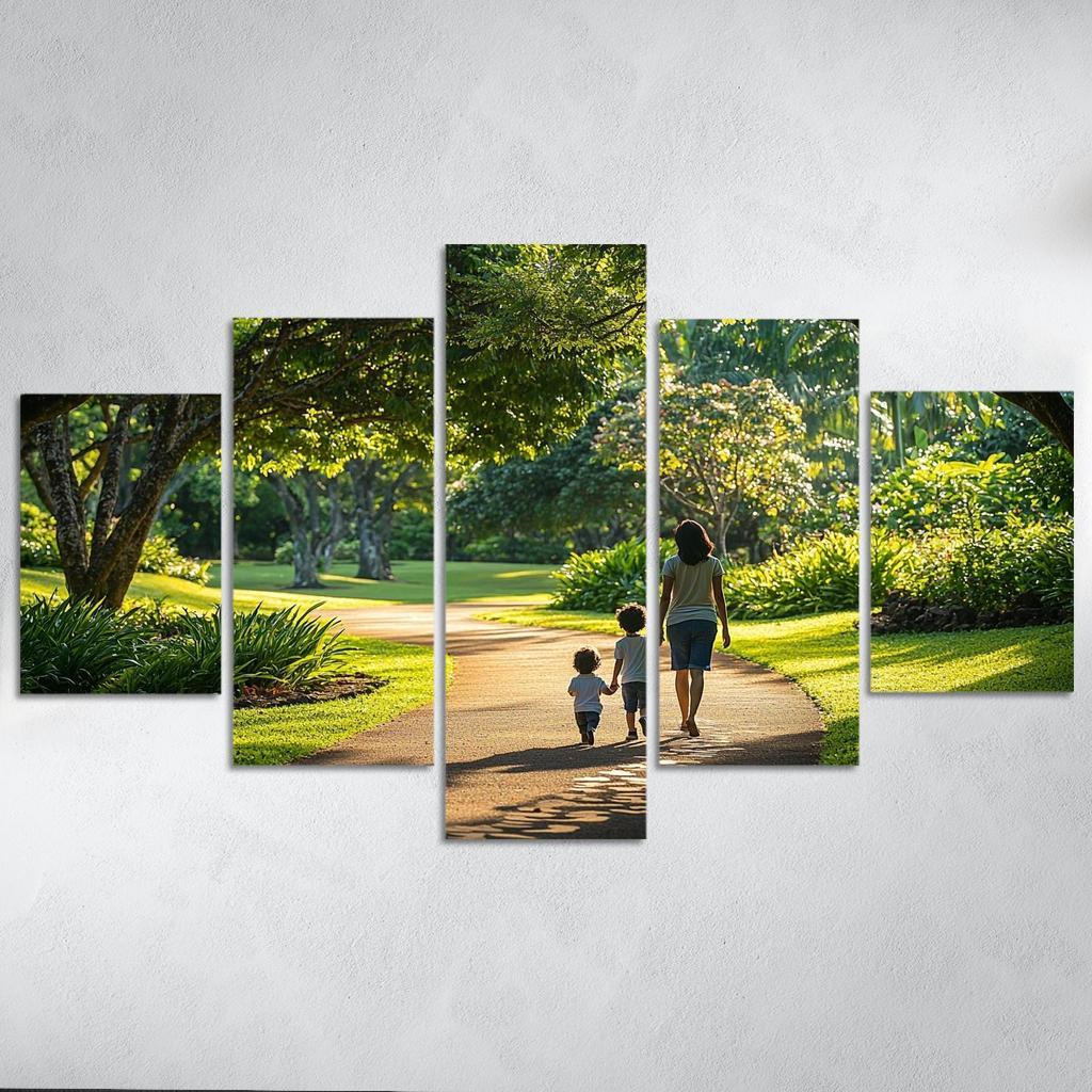 In Her Footsteps A Journey Of Growth Custom Paintings Frame