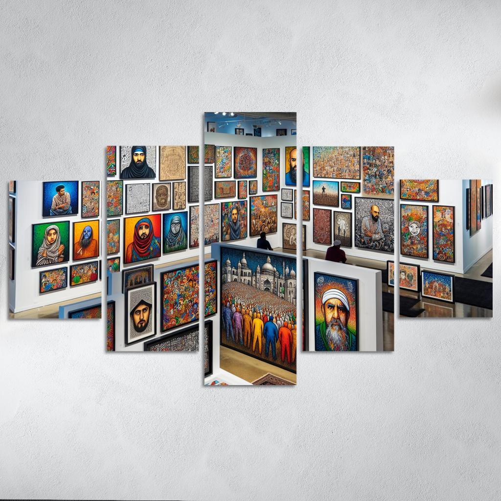 Fragments Of Reality Exploring Identity And Belonging Multi-panel Paintings