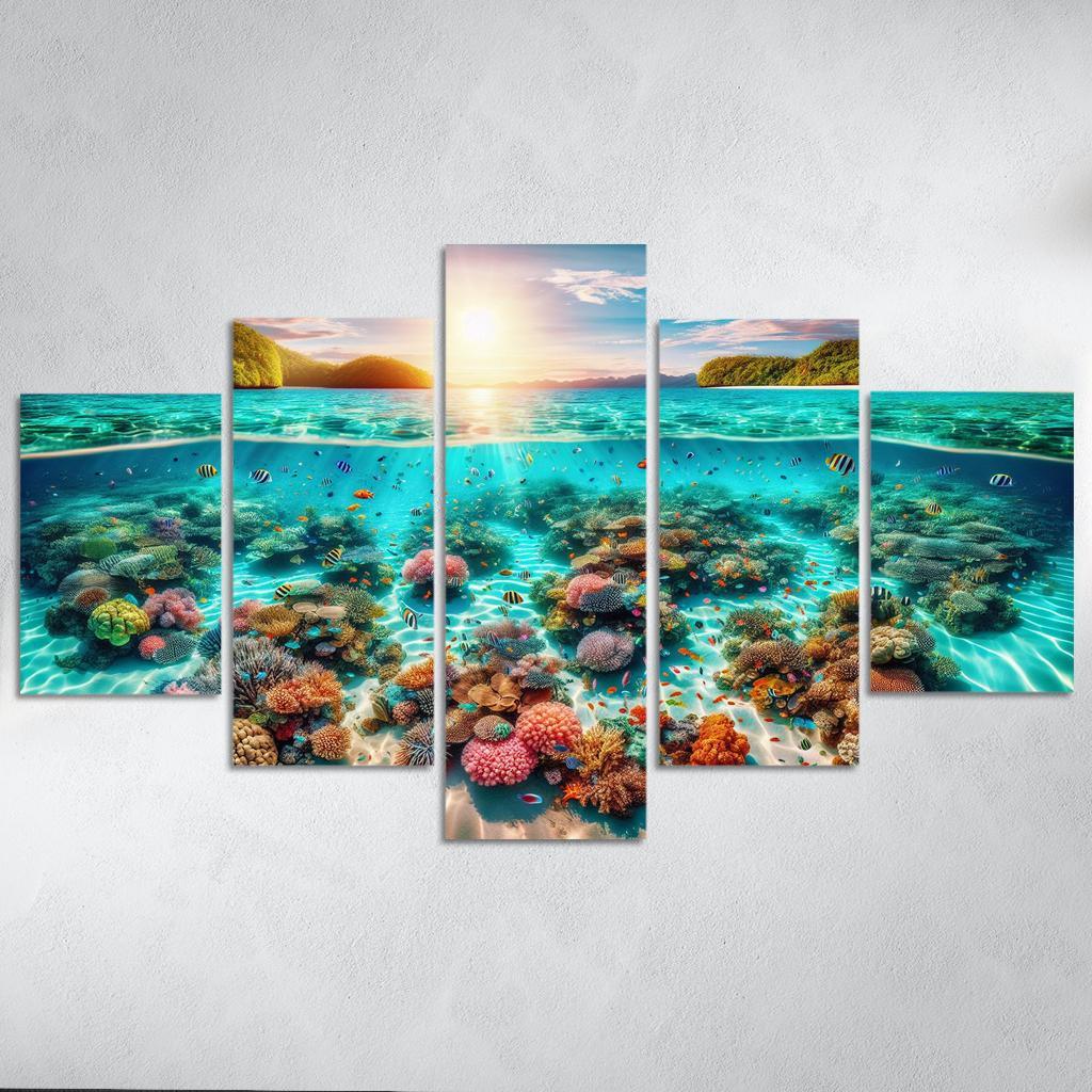 Coral Sands Beach Custom Paintings Frame