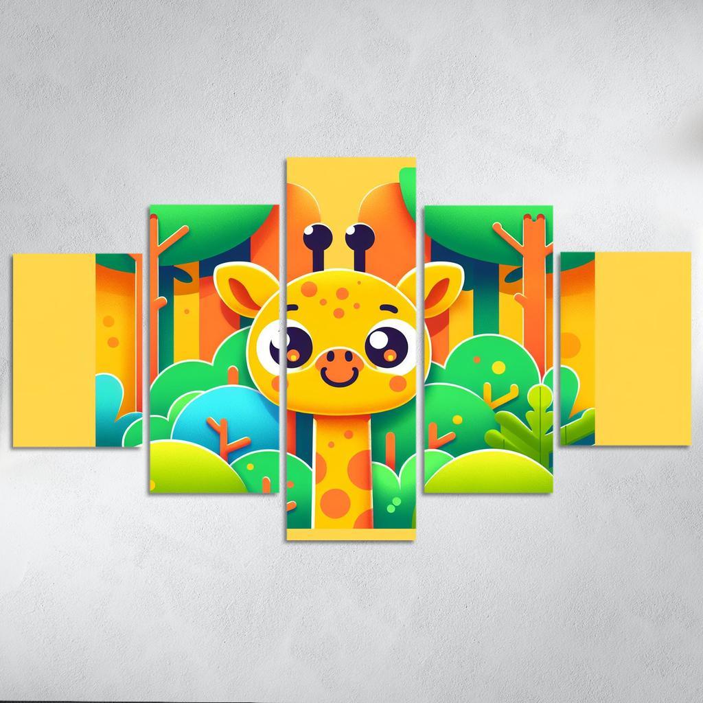 Giggling Giraffe Surprise Premium Artwork Frames