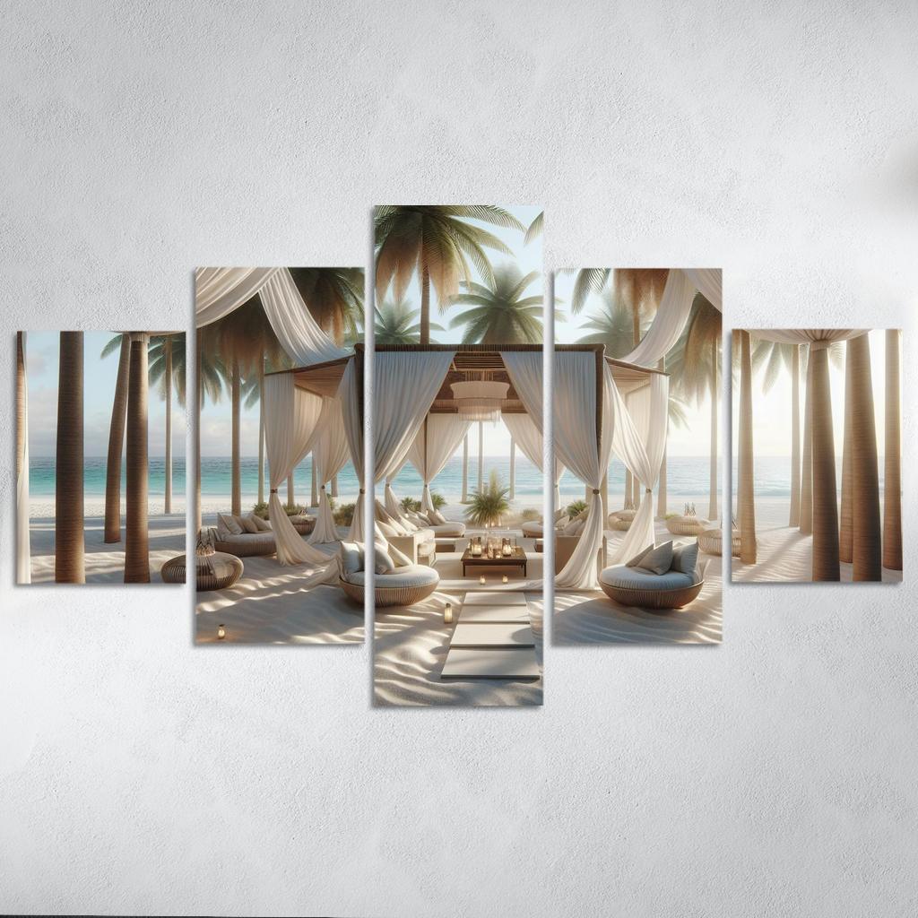 Tropical Oasis Beach And Spa Retreat Premium Artwork Frames