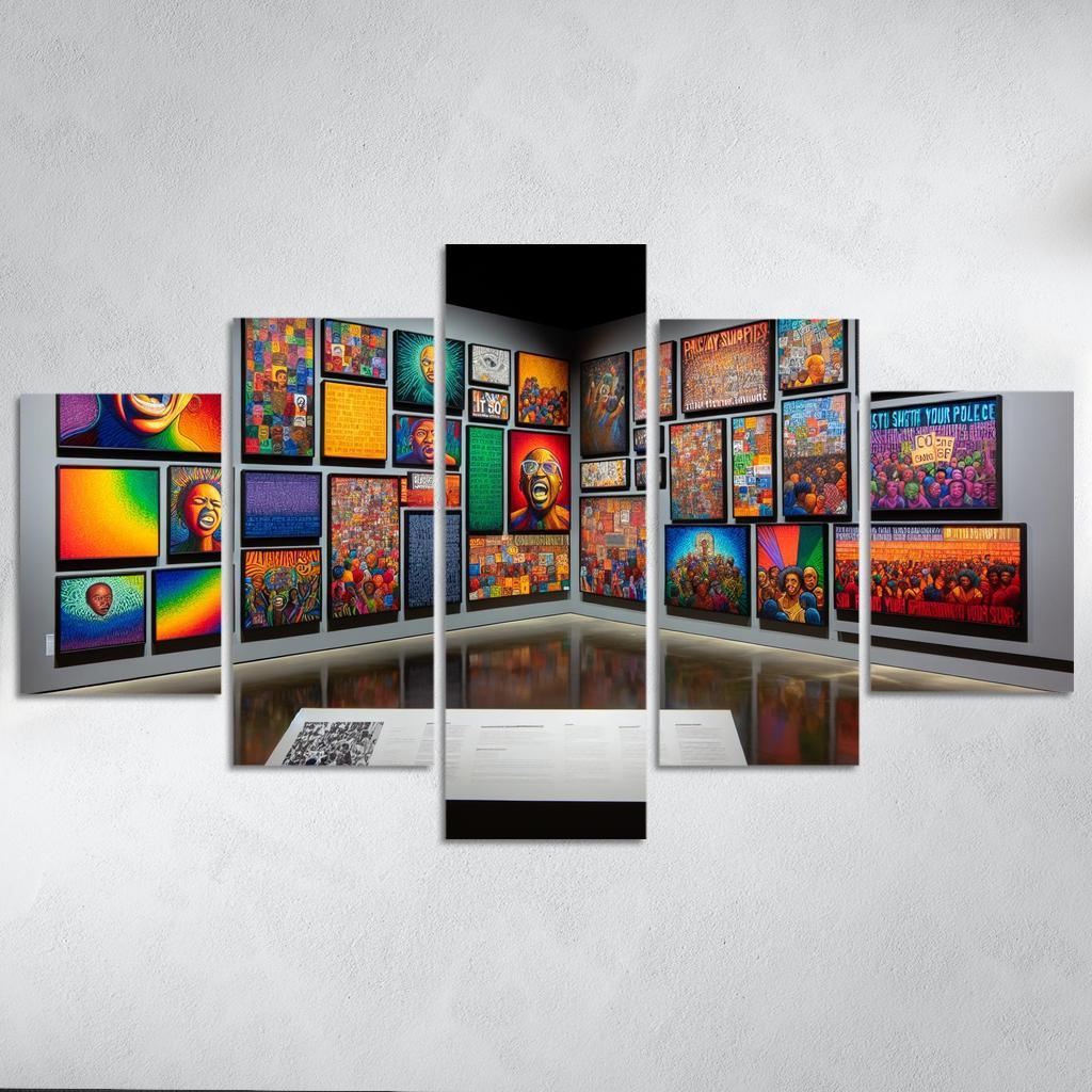 Threads Of Change Art On Racial Equality Framed Paintings