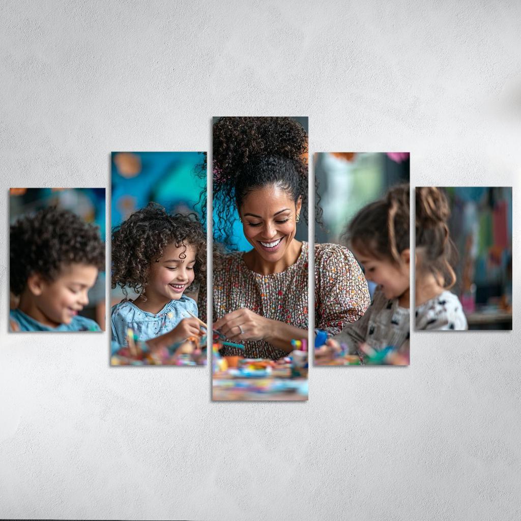 Crafted Memories A Mothers Handmade Love Modern Paintings Frame