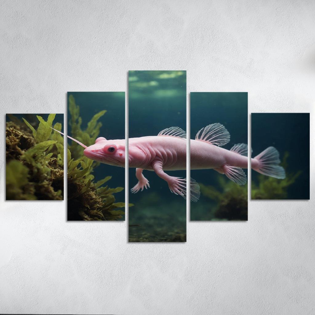 The Mysterious Axolotl A Wonder Of Regeneration Custom Paintings Frame