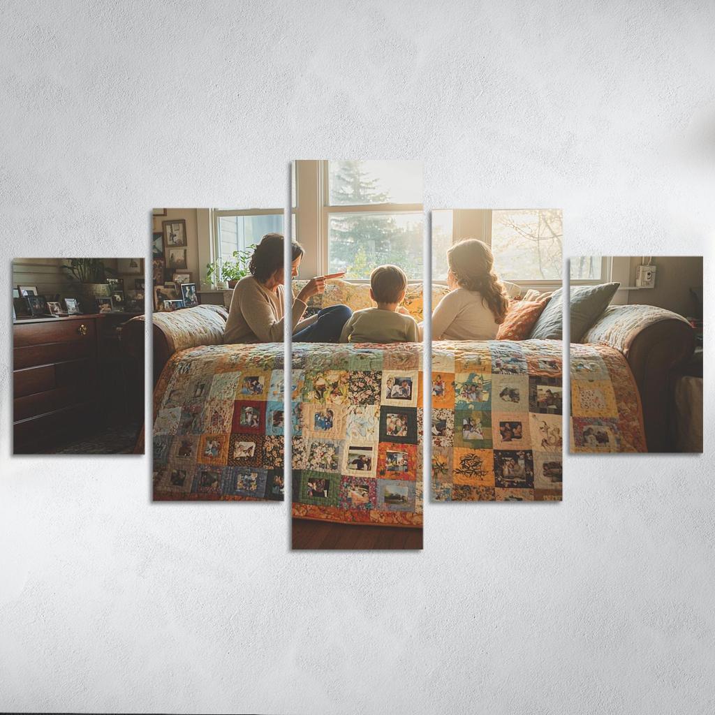 The Quilt Of Love Stitched Memories Custom Paintings Frame