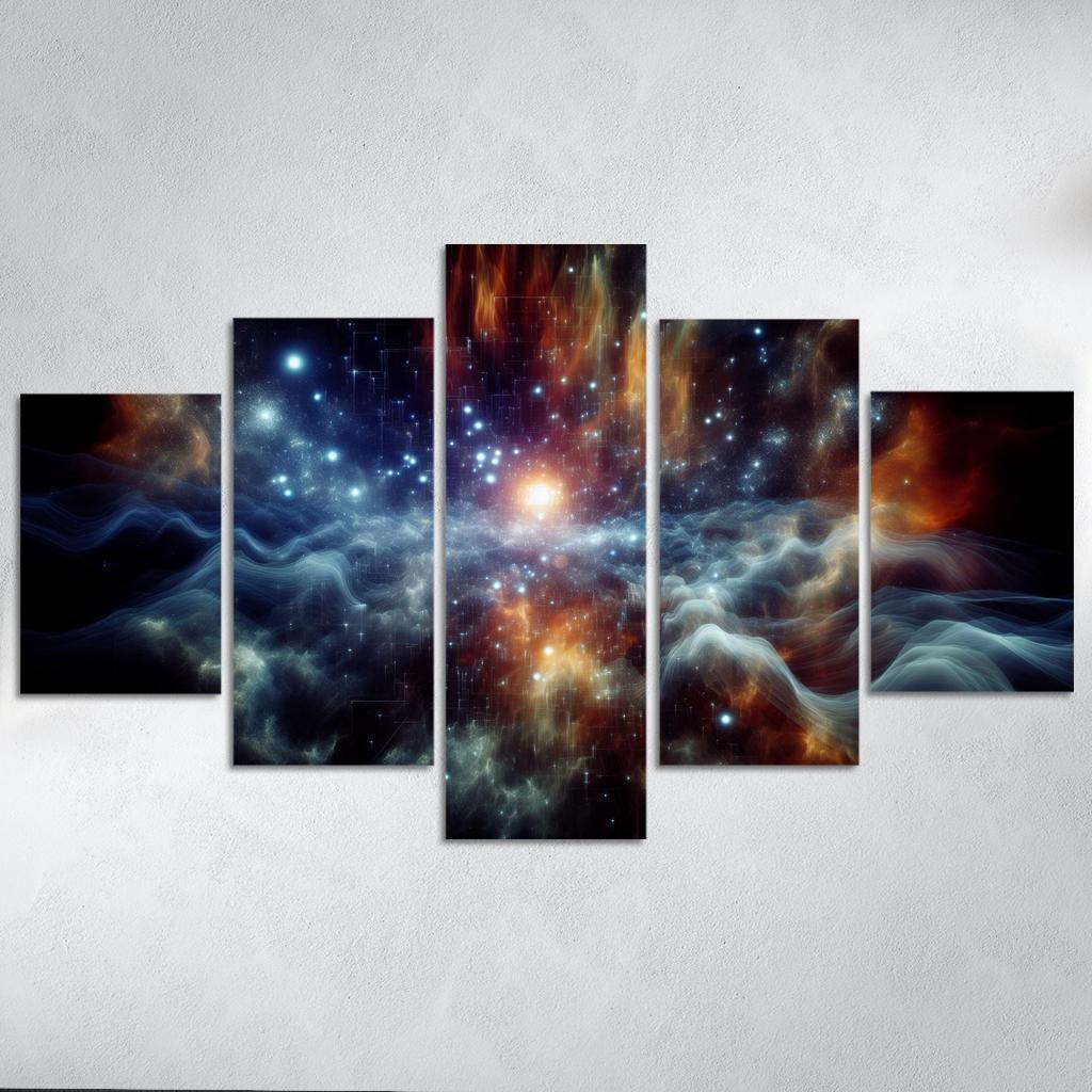 The Marvels Of Cosmic Background Radiation Abstract Paintings Frame