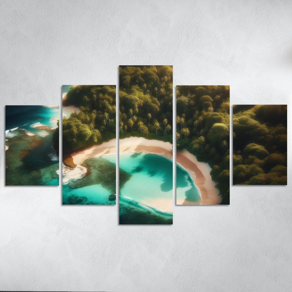 Hidden Paradise Beach Premium Artwork Frames