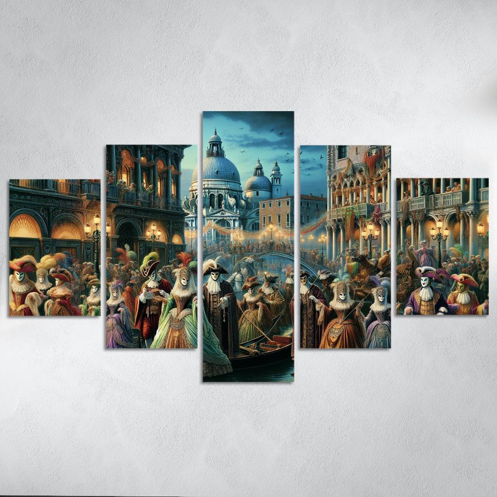 Carnival Of Venice Canvas Paintings Frame