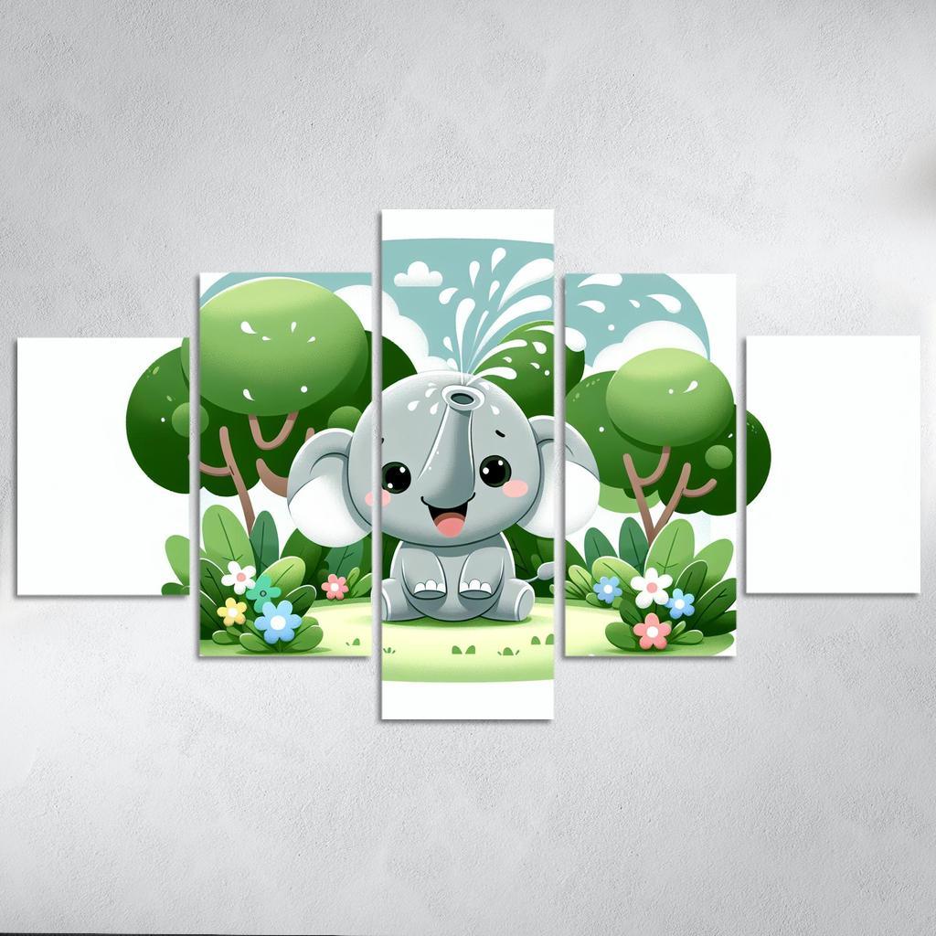 Exploring Elephants - Safari Adventures Framed Paintings