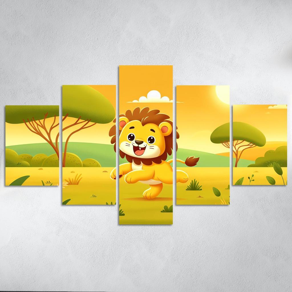 Lively Lions - Safari Magic Framed Paintings