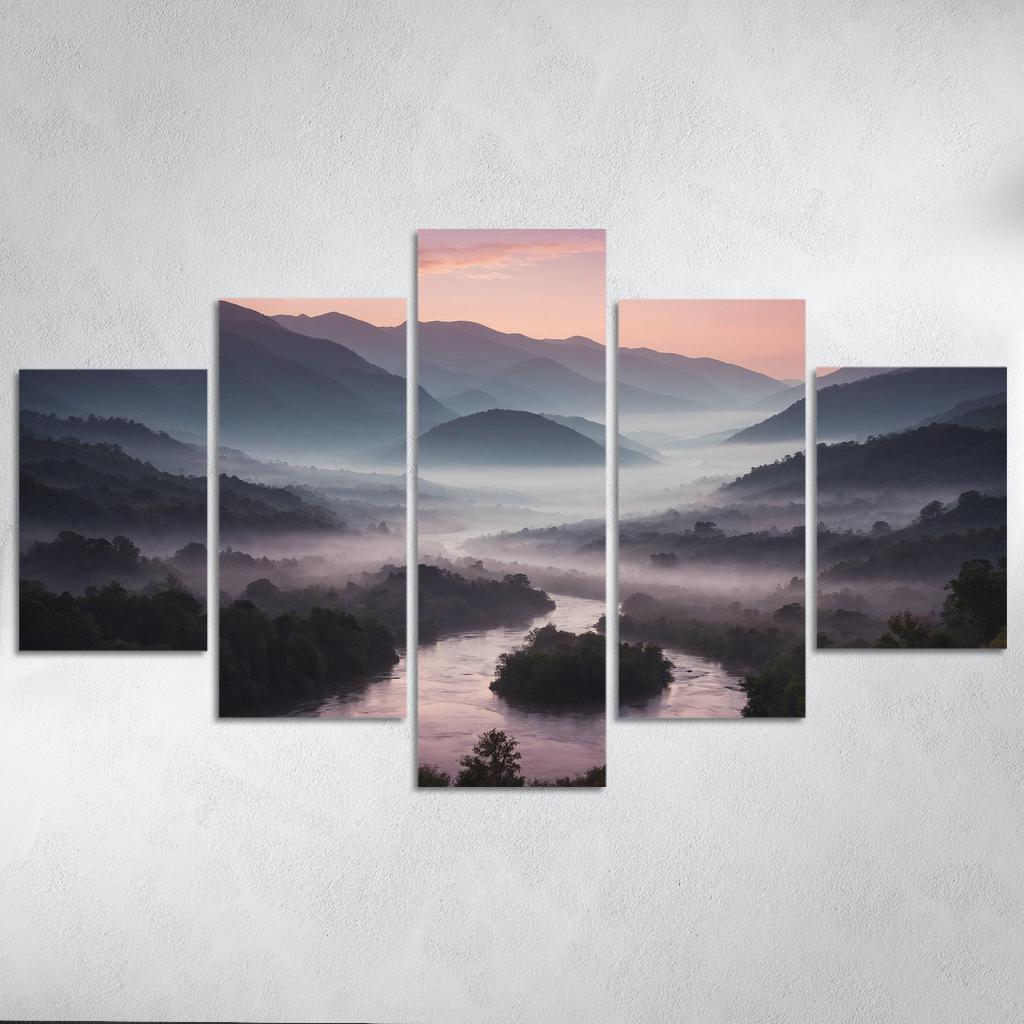 Whispers Of The Dusk Over Misty Valleys Art Trends