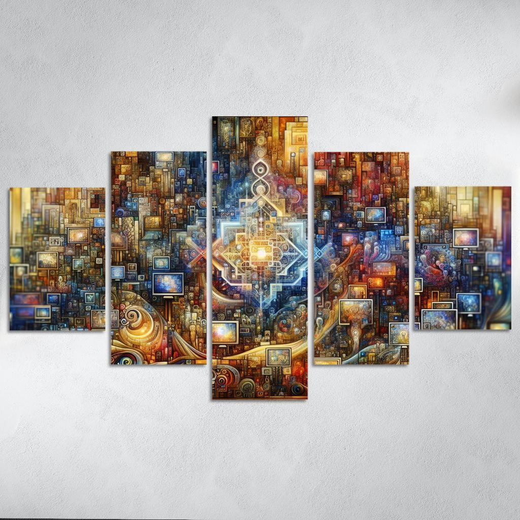 Technology And Humanity The Ethics Of Innovation Multi-panel Paintings