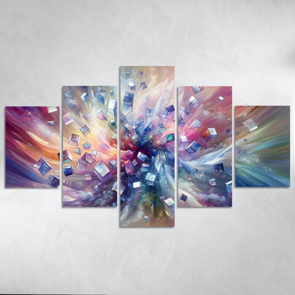 Fragments of Infinity 5 Piece HD Canvas Wall Art-Original Frame