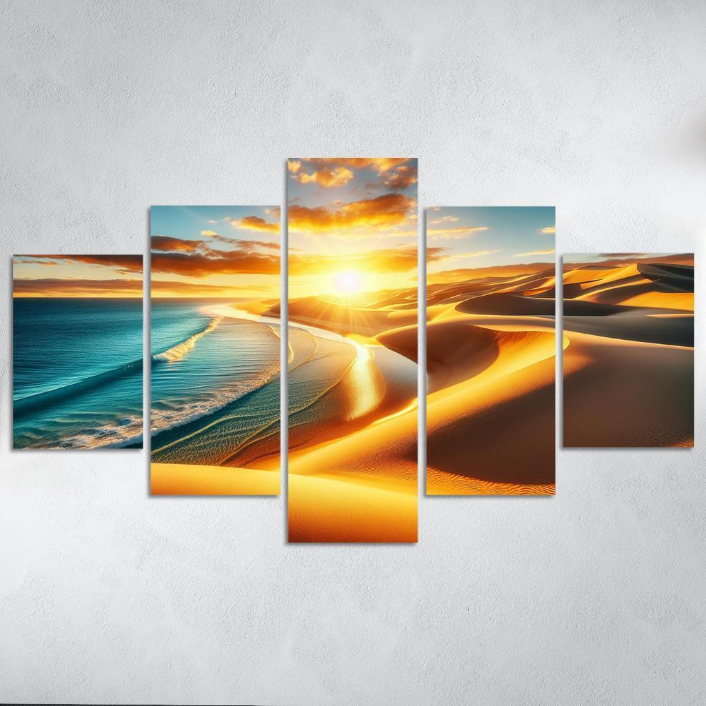 Harmonic Dunes Beach Modern Paintings Frame