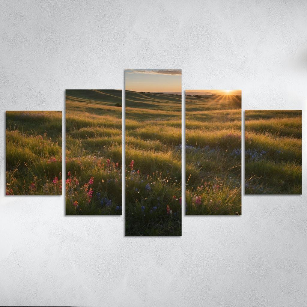 The Whispering Meadows Of Dewdrop Vale Modern Paintings Frame