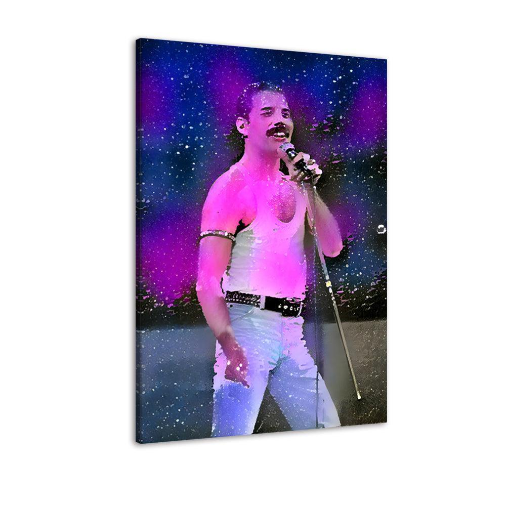 Queen Freddie Mercury 1 Piece HD Multi Panel Canvas Wall Art-Original Frame