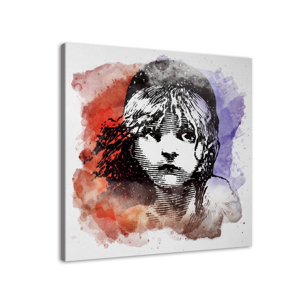 Watercolor Girl 1 Piece HD Multi Panel Canvas Wall Art Frame-Original Frame