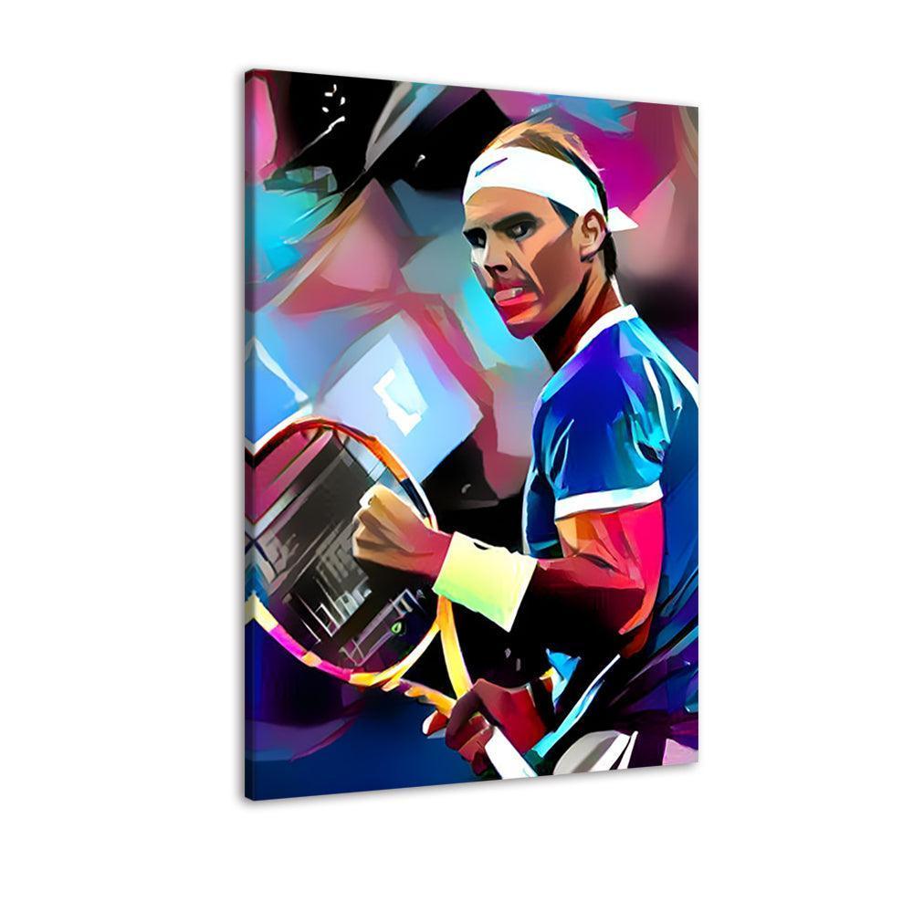 Abstract Tennis Player 1 Piece HD Multi Panel Canvas Wall Art Frame-Original Frame