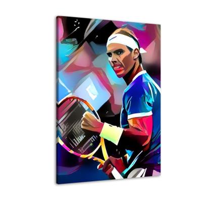 Abstract Tennis Player 1 Piece HD Multi Panel Canvas Wall Art Frame-Original Frame