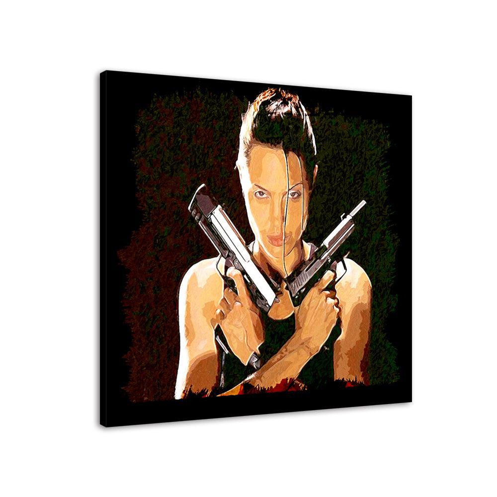 Action Angelina Jolie 1 Piece HD Multi Panel Canvas Wall Art Frame-Original Frame