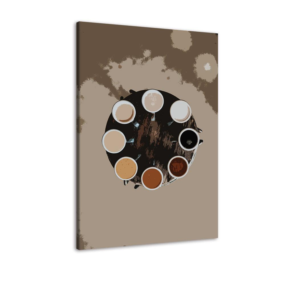 The Abstract Coffee Team 1 Piece HD Multi Panel Canvas Wall Art Frame-Original Frame