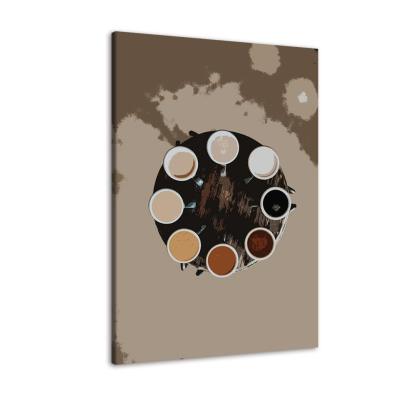 The Abstract Coffee Team 1 Piece HD Multi Panel Canvas Wall Art Frame-Original Frame